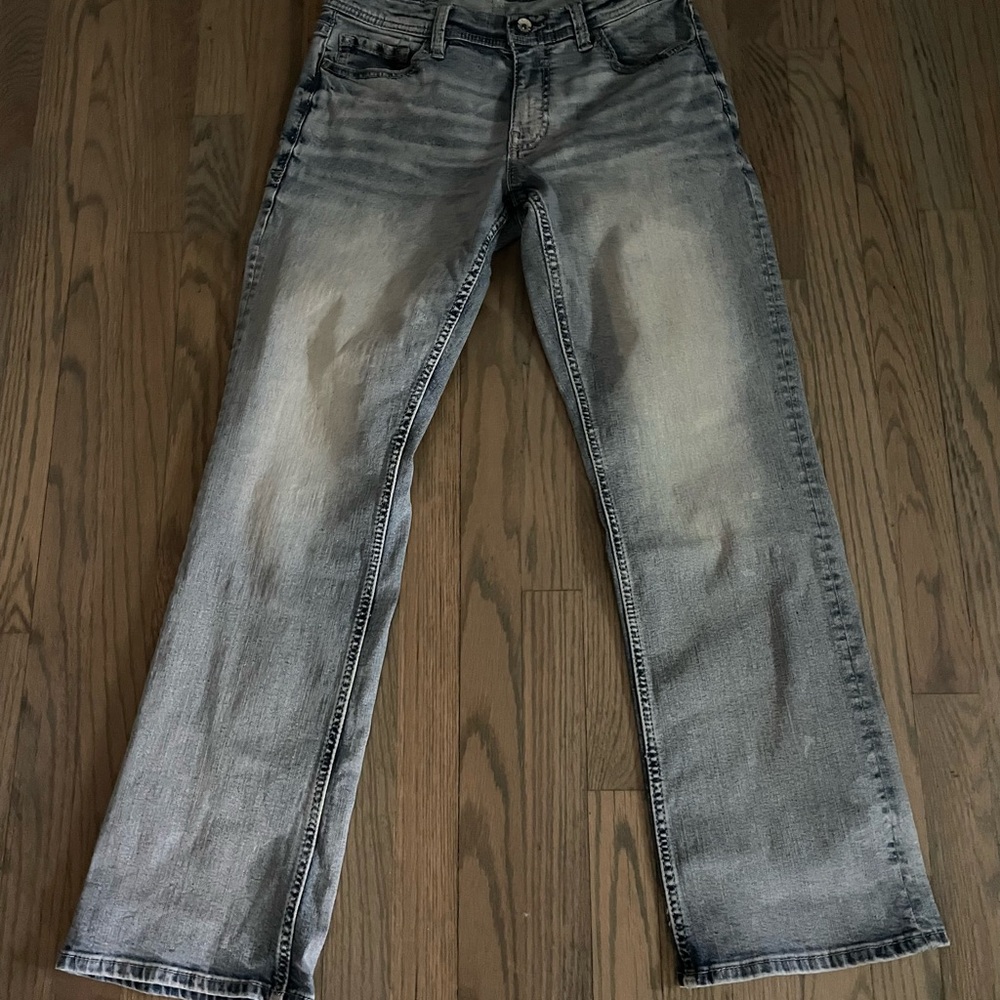 Classic Gray Men's Straight Jeans
